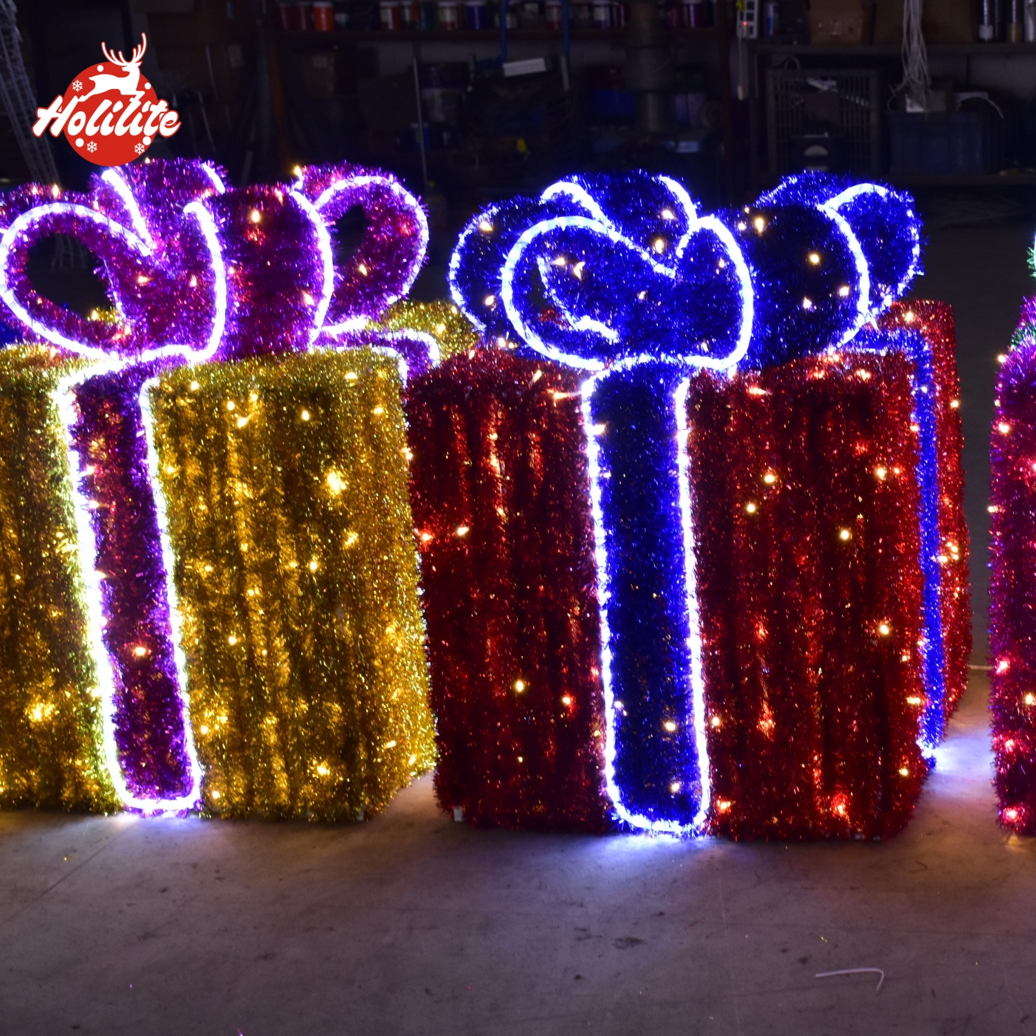 Décoration de boîte de Noël à LED étanche pour l'extérieur