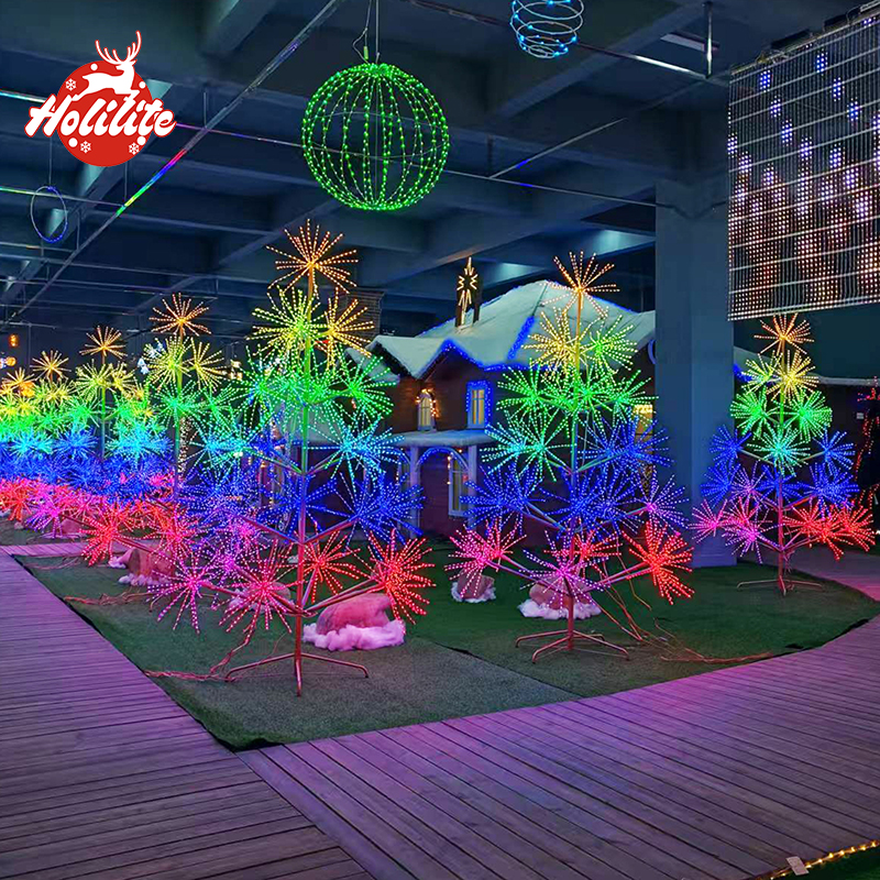 Feu d'artifice dynamique pour l'extérieur avec structure en fer