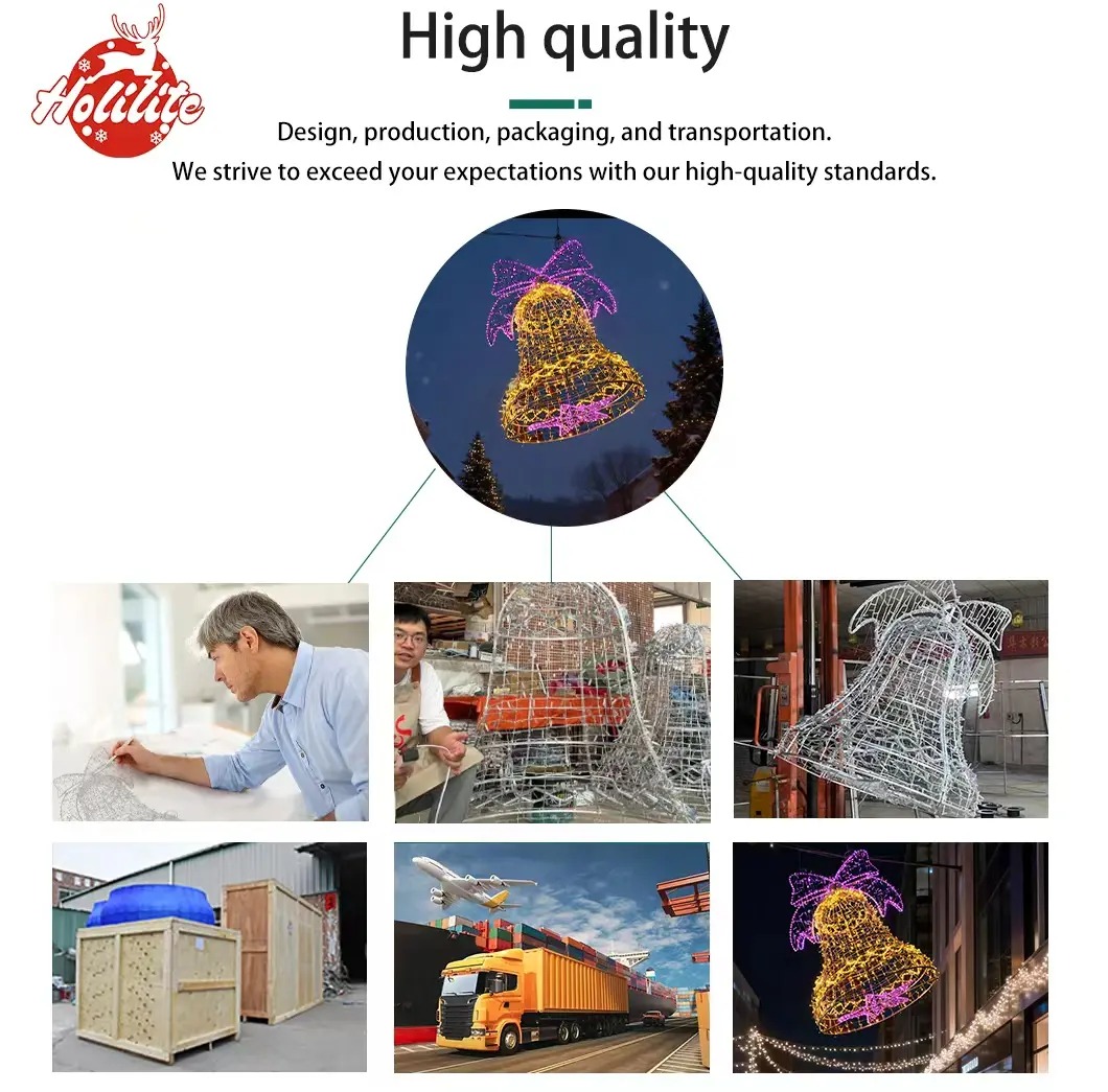 production process of Christmas bell motif light