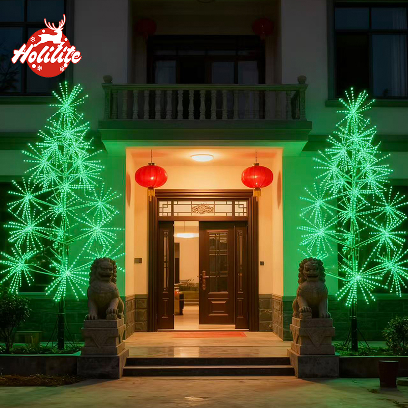 Feu d'artifice dynamique RVB pour la décoration d'un festival en plein air