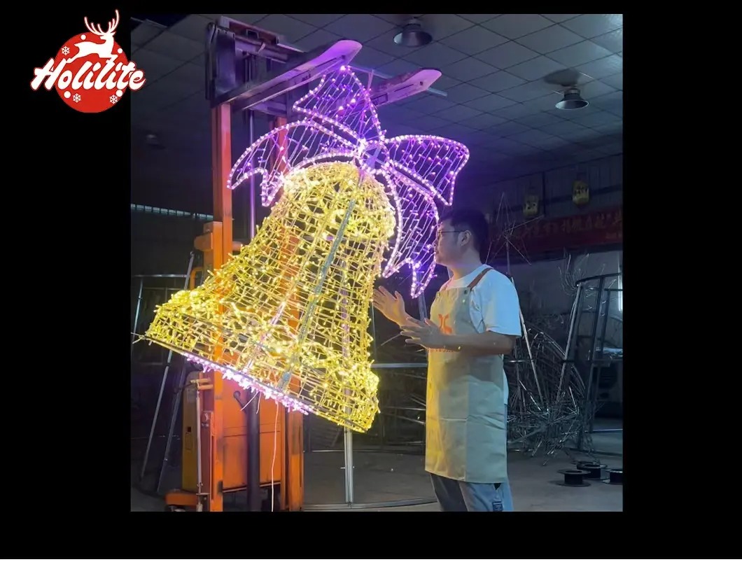 real shot of bell motif light in factory