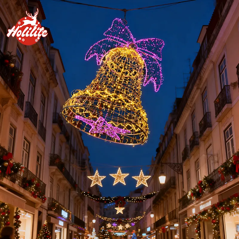 Waterproof Christmas bell light for outdoor holiday events and festive displays