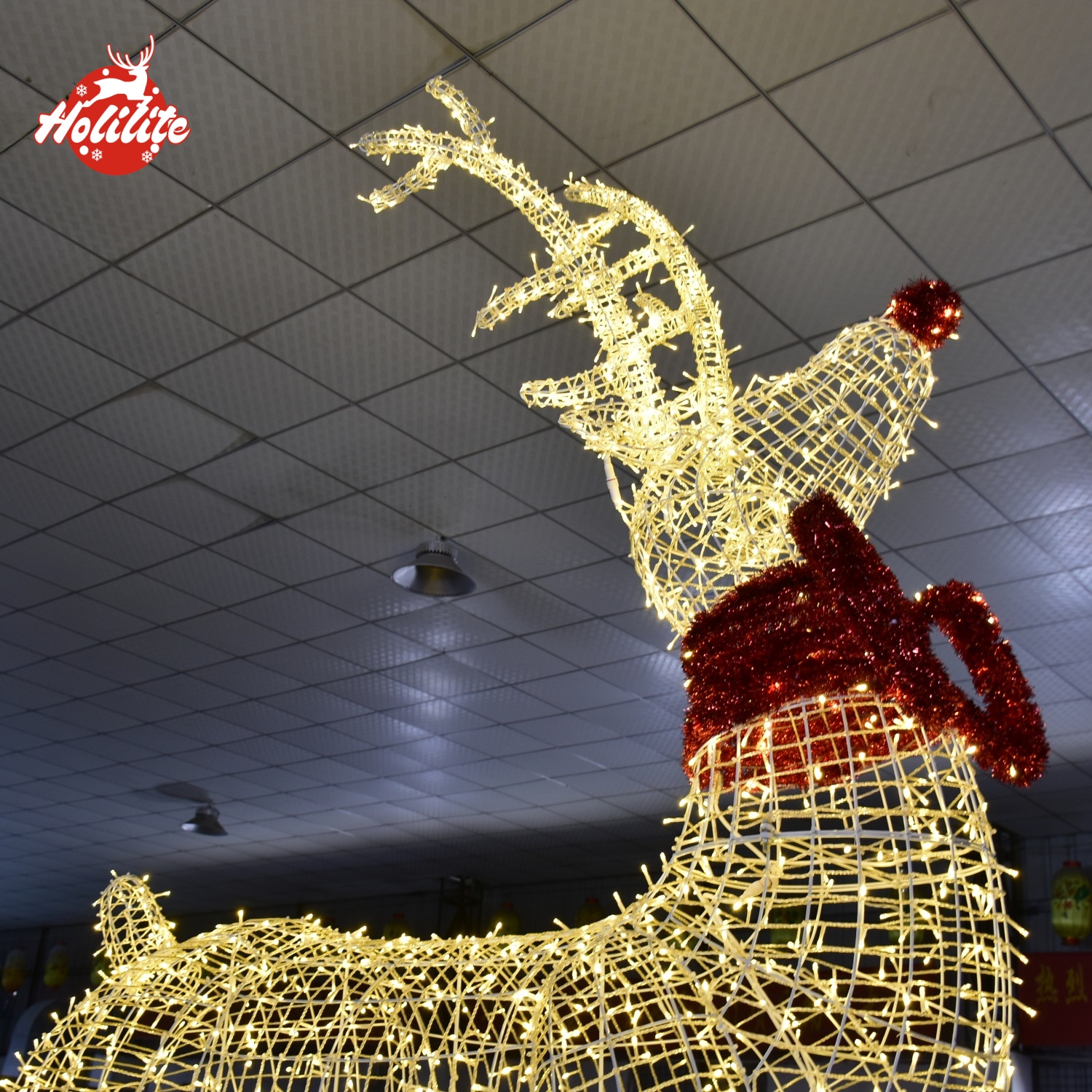 Sculpture de renne LED étanche pour les projets d'éclairage festif en extérieur