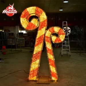 Lampe décorative 3D en forme de sucre d'orge à haute luminosité conçue pour une utilisation extérieure de longue durée