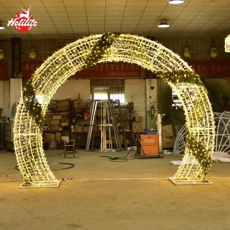 Large JOY light letters with gold metal panels and LED lighting