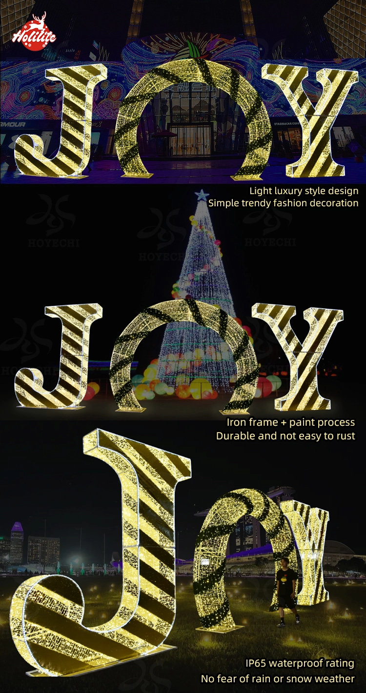 Tiras de luz LED impermeables y letras iluminadas con marco de hierro