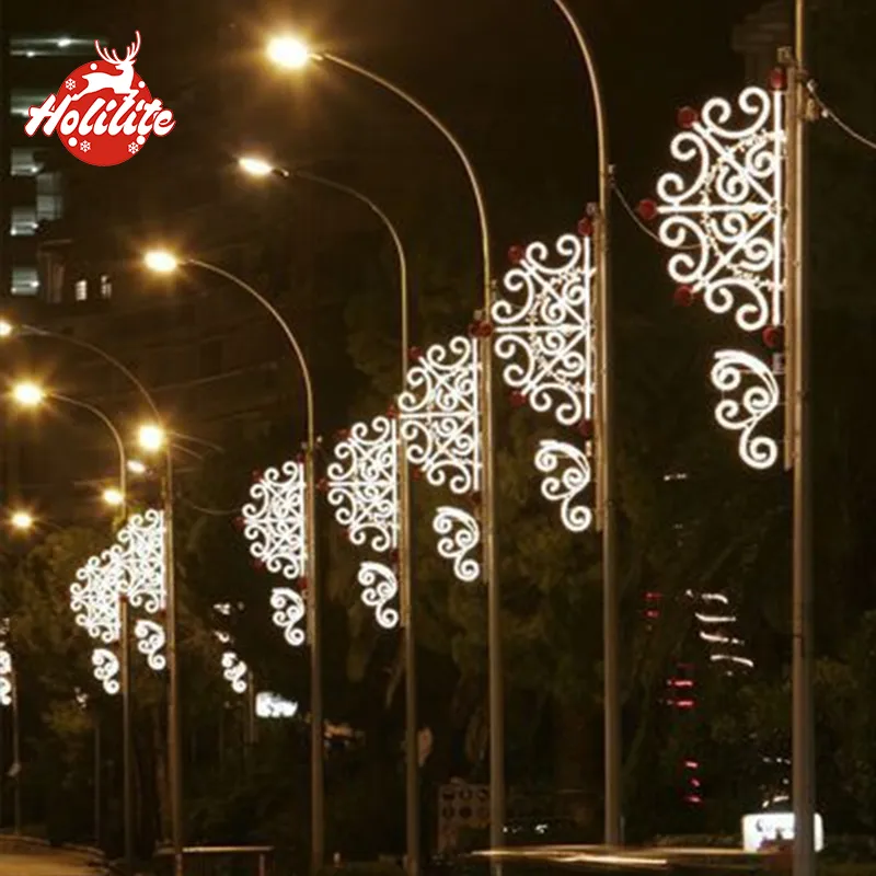 The real shot of holilite street pole decoration light