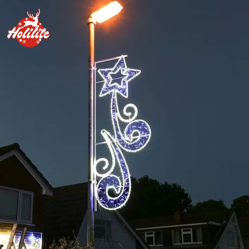 2D star shape motif light for street decoration