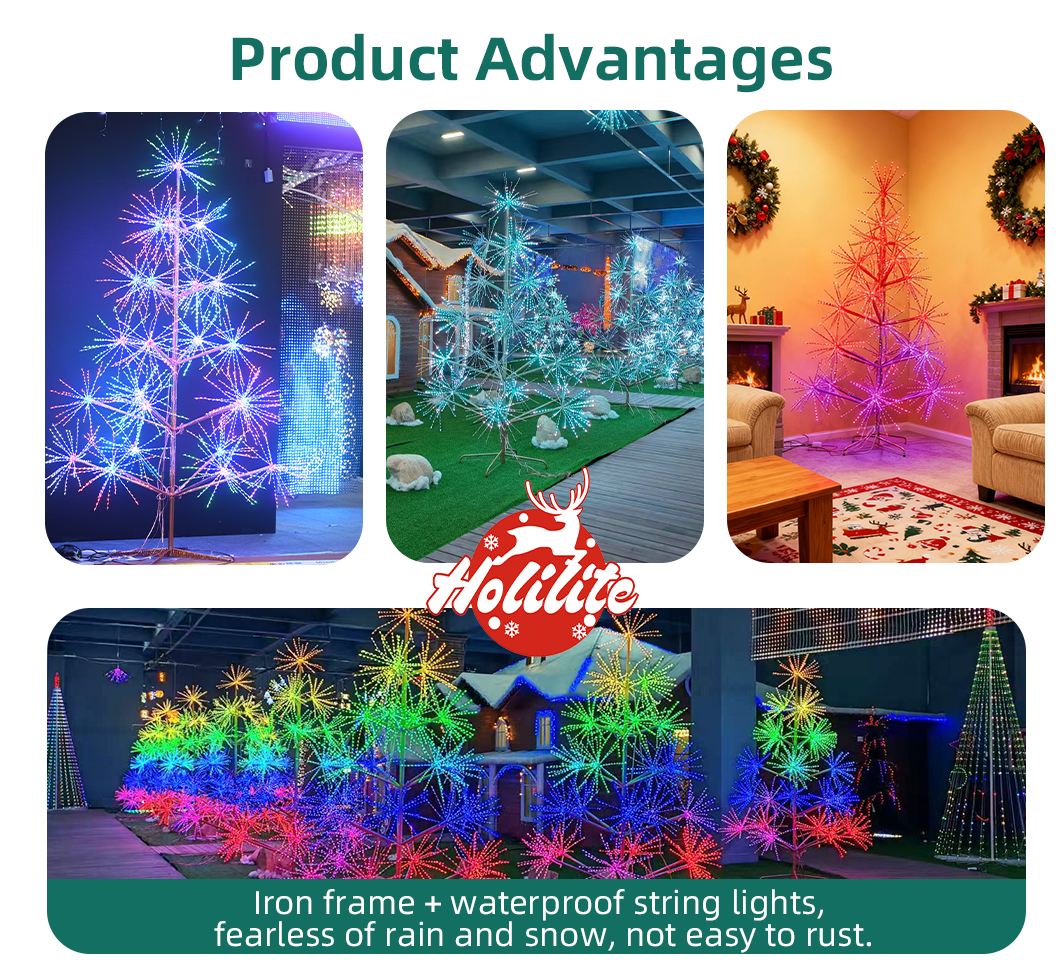 Avantage de Facile à installer - Feu d'artifice dynamique RGB pour la décoration de festivals en plein air