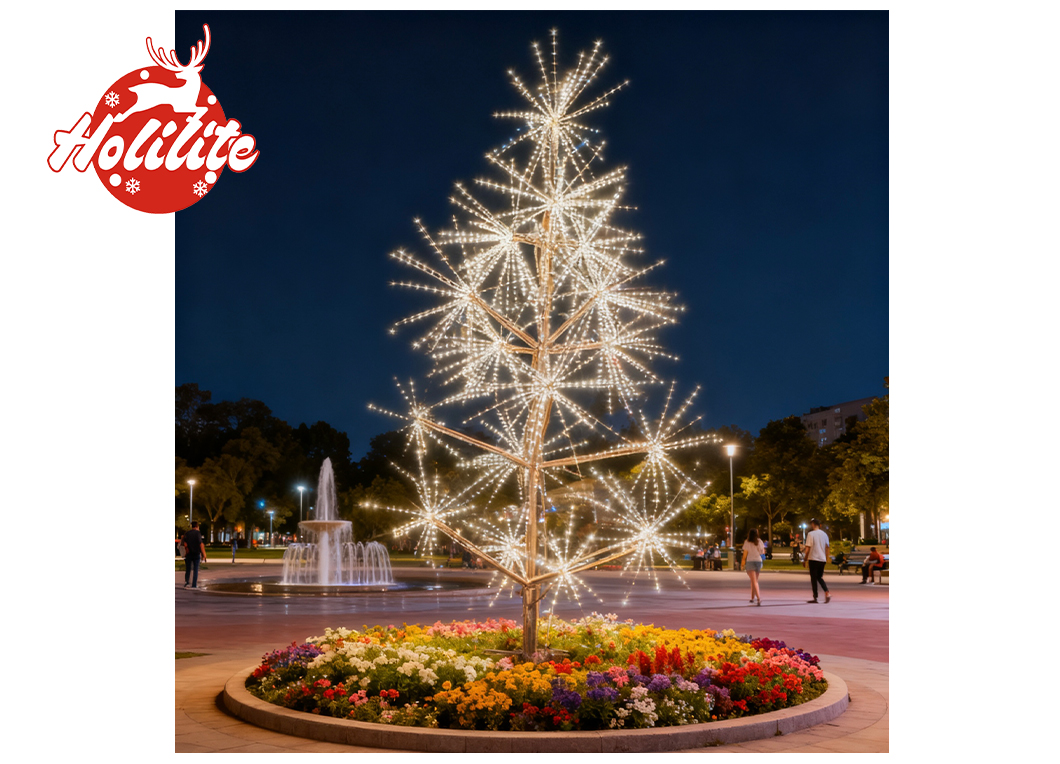 Feu d'artifice dynamique RVB pour la décoration d'un festival en plein air
