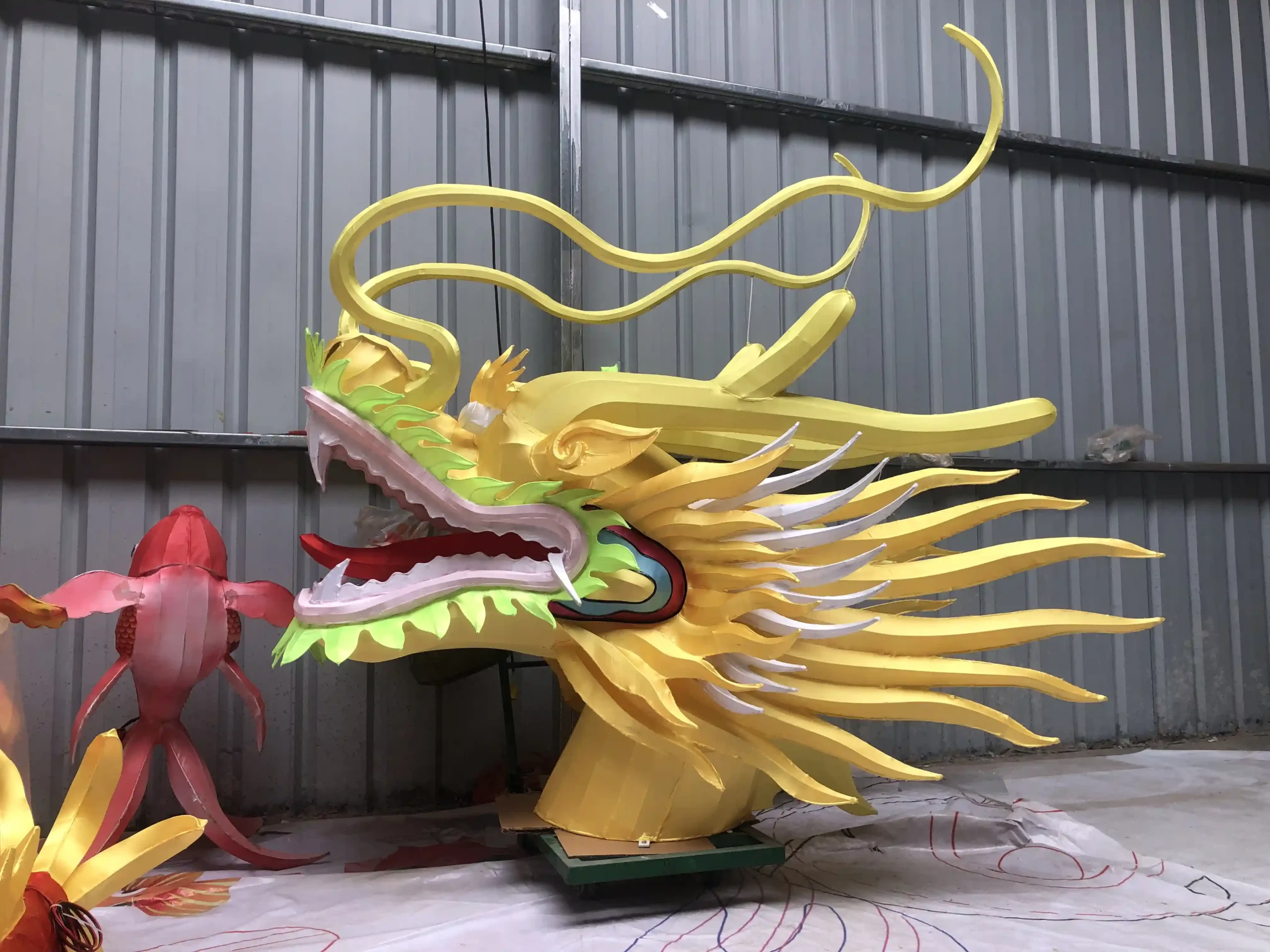 Modular custom dragon lantern for Dragon Boat Festival project