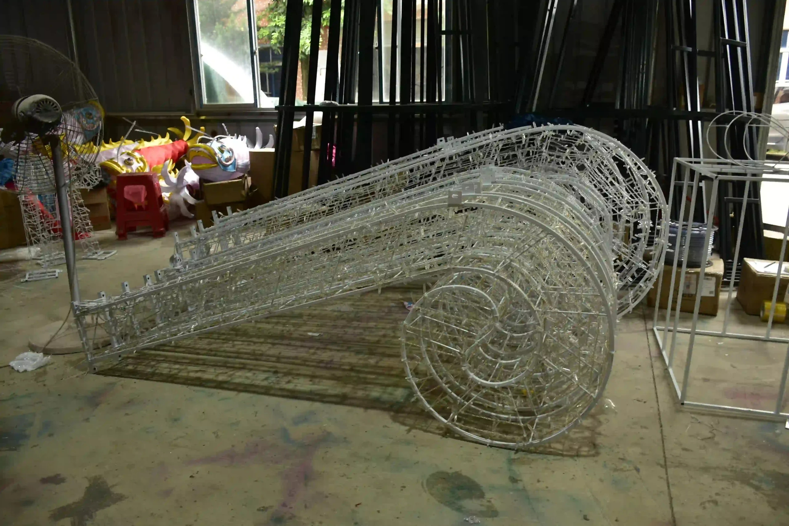 Candy cane Christmas decoration used in holiday display design