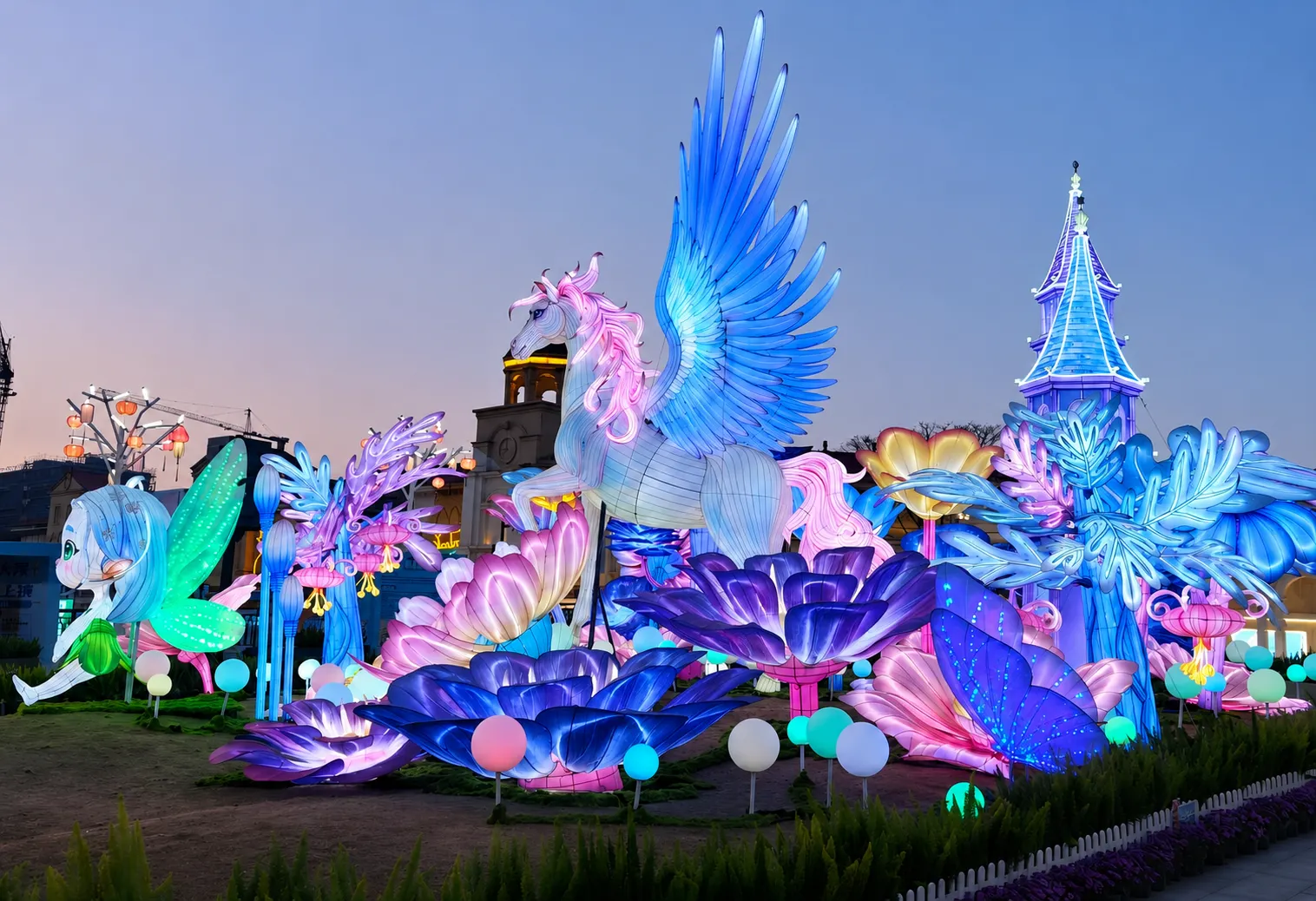 Iluminación exterior del Jardín Encantado de Luces