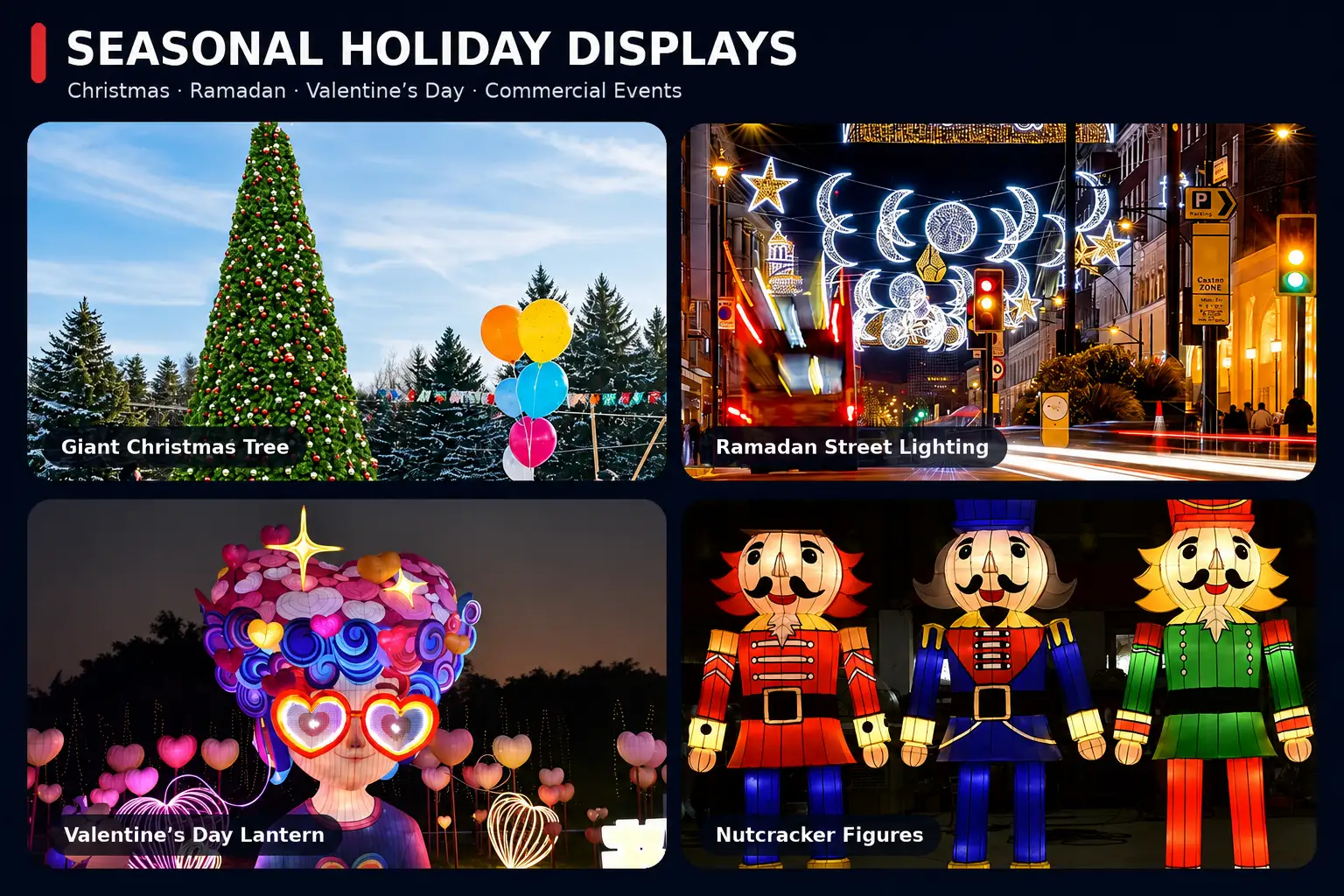 Noël, le ramadan, la Saint-Valentin et les illuminations festives à but commercial