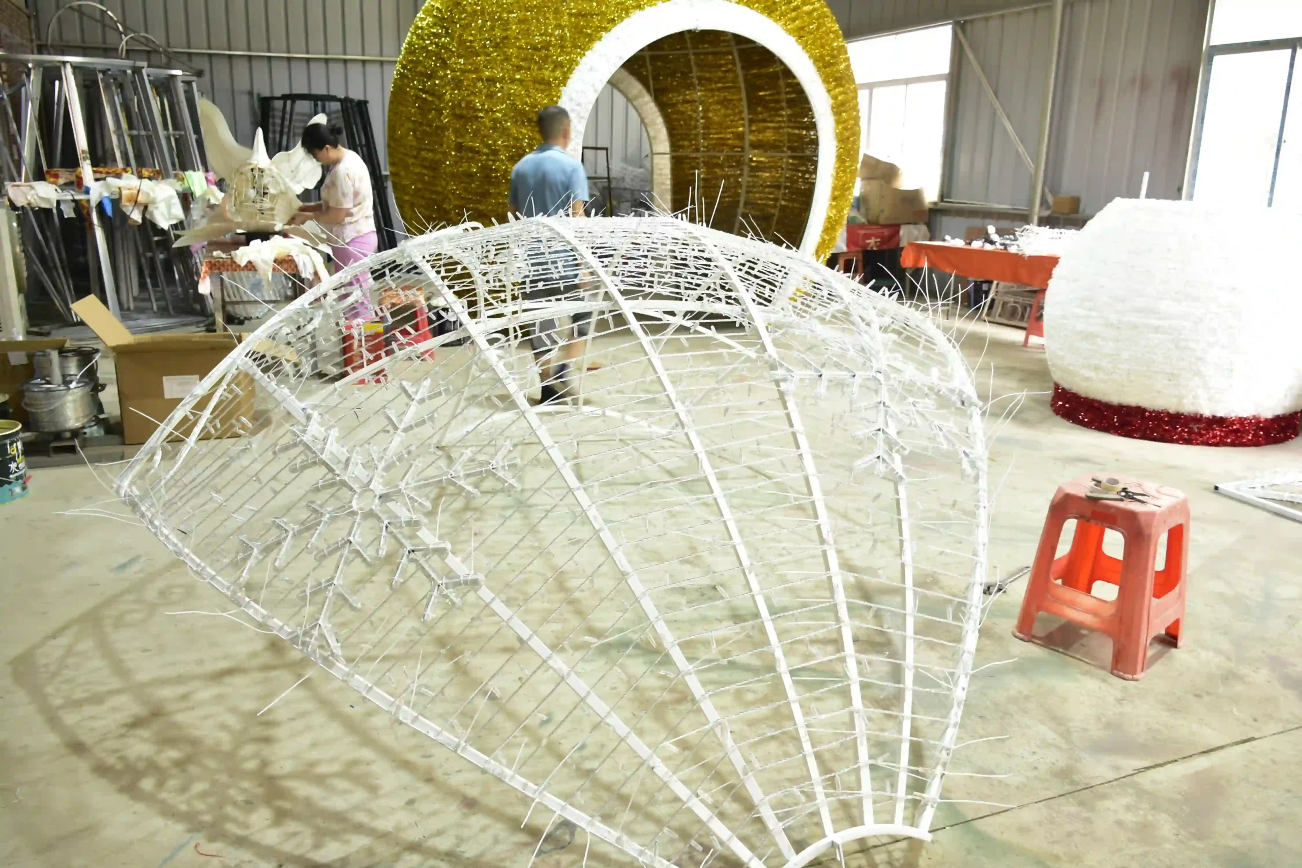 Outdoor Christmas Giant Gift Arch illuminated display