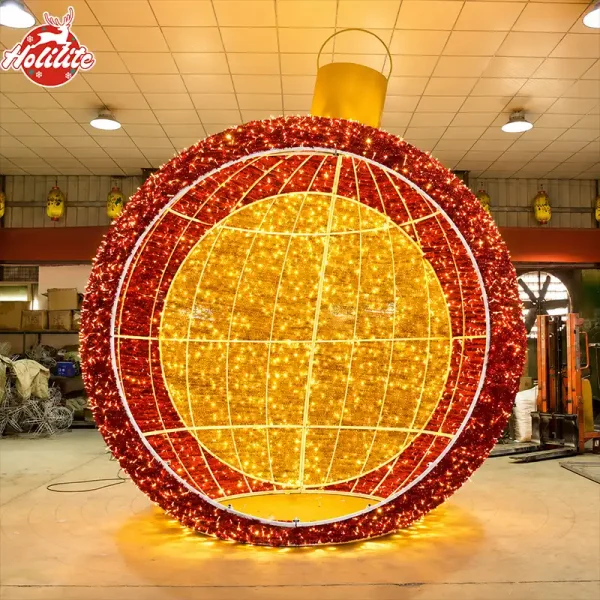 Giant Christmas Ornament Light Display