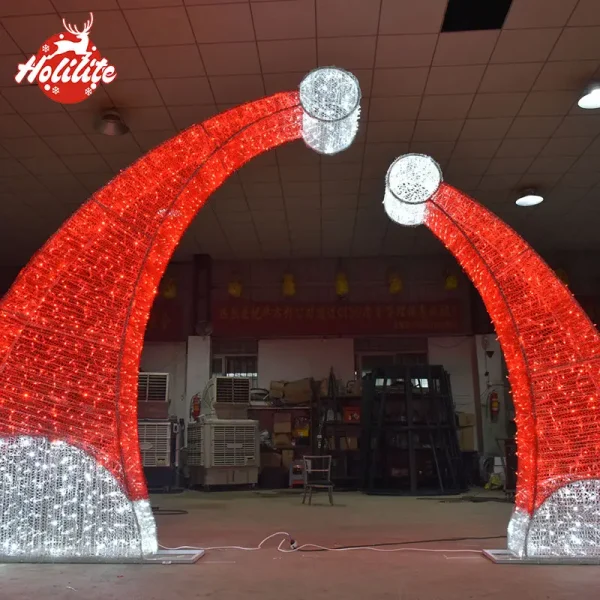 Giant LED Santa Hat Archway (1)