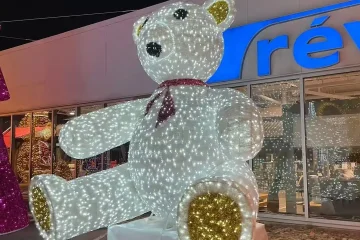 Giant Lighted Teddy Bear Decoration