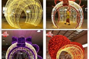 Giant Walk-Through Christmas Ornament Decorations Explained