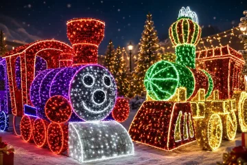 How to display a Christmas train