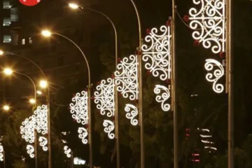 The real shot of holilite street pole decoration light