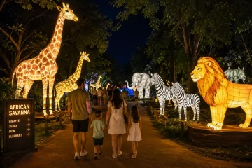 Ideas para decorar con luces de zoológico y farolillos con forma de animales